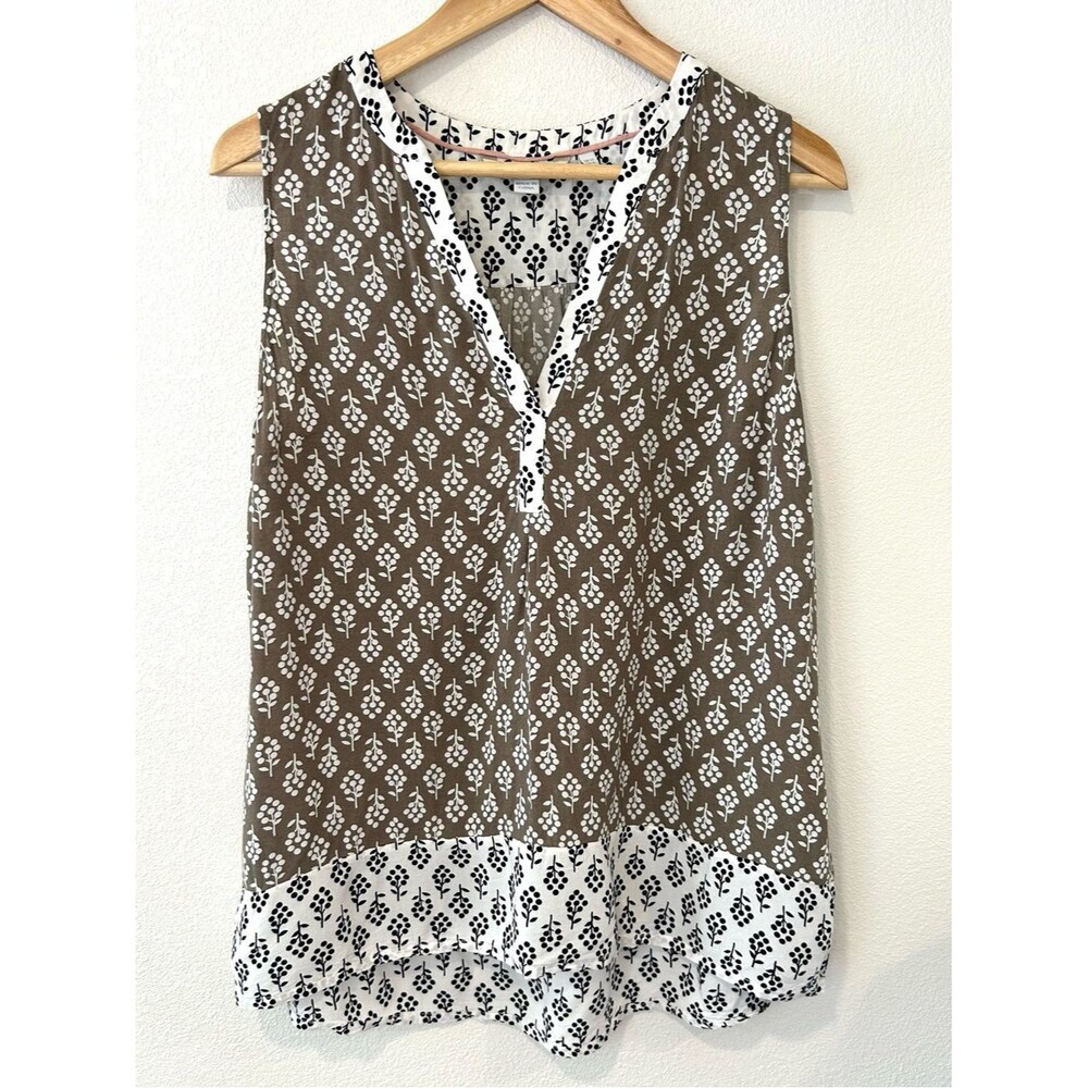 BODEN Sage Floral Print Women's Sleeveless Top Preppy British Style Size 8